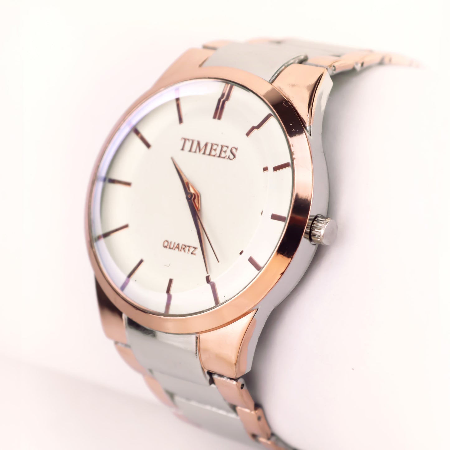 TIMEES Quartz — Rose Gold & Silver Minimalist Elegance ⌚✨