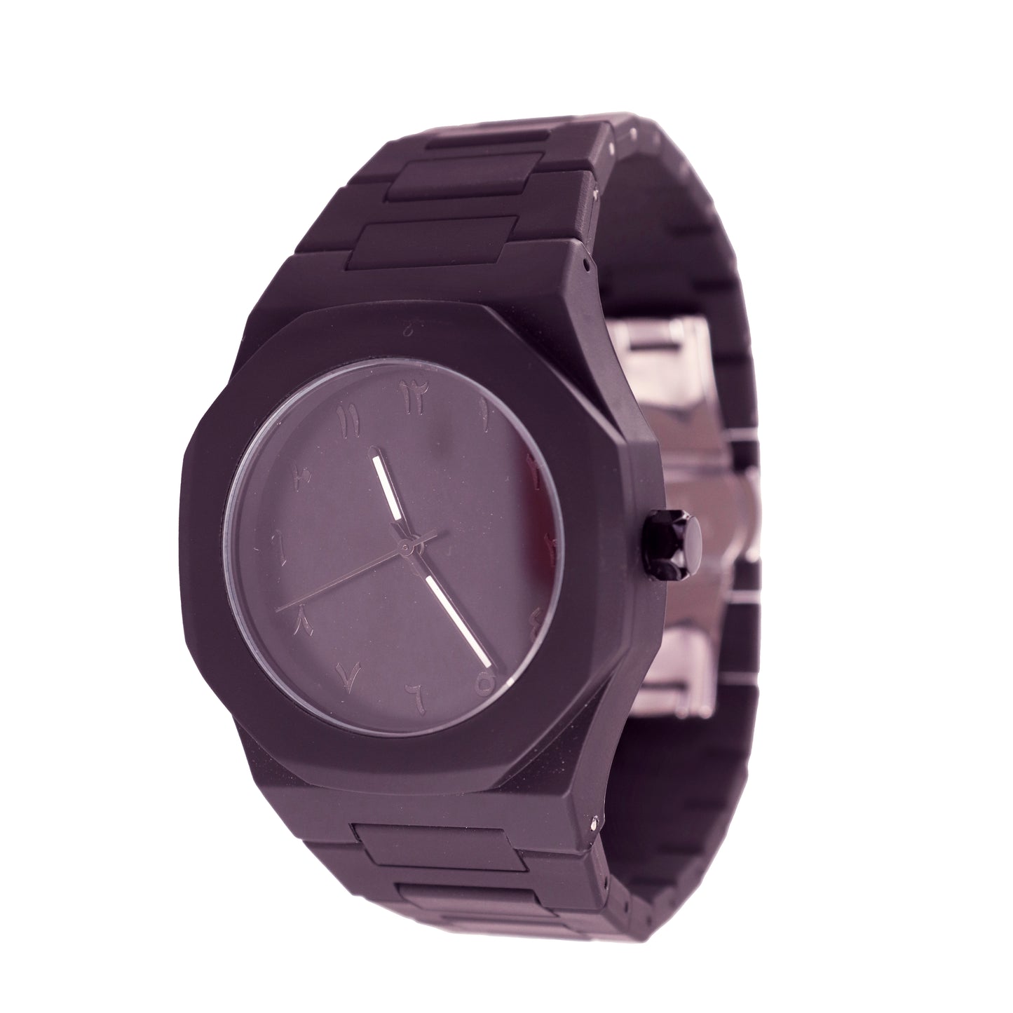 Arabic Black Aura Watch – Minimalist Stealth Design