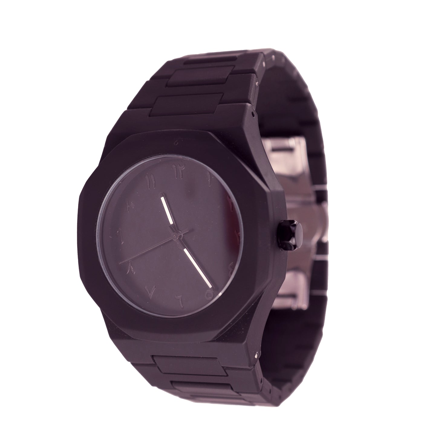Arabic Black Aura Watch – Minimalist Stealth Design