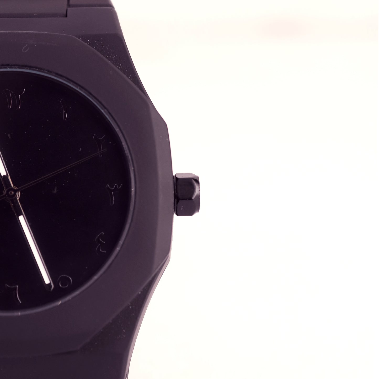 Arabic Black Aura Watch – Minimalist Stealth Design