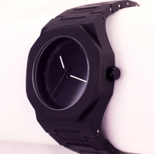 Arabic Black Aura Watch – Minimalist Stealth Design